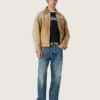 Blåa, löst sittande jeans i mediumtvätt
