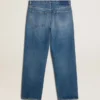 Blåa, löst sittande jeans i mediumtvätt