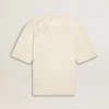 CNY slitenvit T-shirt i avslappnad passform