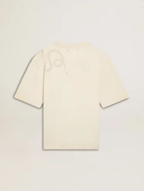 CNY slitenvit T-shirt i avslappnad passform