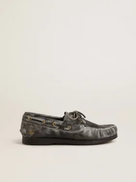 Cruise Teen-loafers i svart läder med slitet utseende