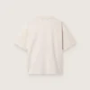 Dam-T-shirt i vit bomullsjersey med stjärntryck