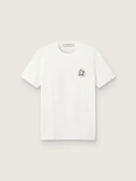 Dam-T-shirt med tryck på ryggen