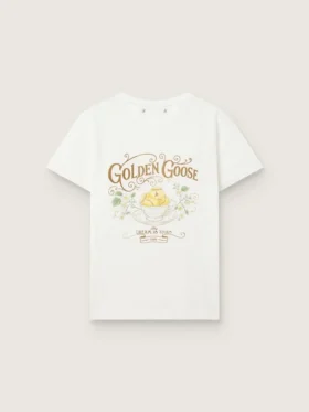 Dam-T-shirt med tryck på ryggen