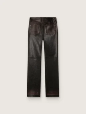 Dambyxor i mörk vinröd nappa med vintagefinish