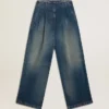 Dammjeans med vid ben och medium tvätt för det kinesiska nyåret
