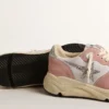 Damskor med Running Sole i grå mesh och mocka med silverglittrande stjärna