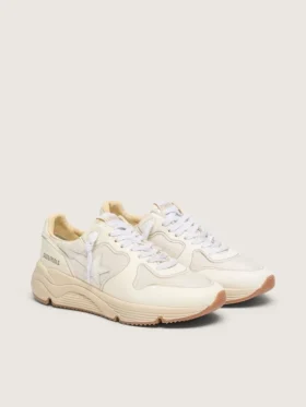 Damskor med Running Sole i mesh och vit nappa