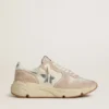 Damskor med Running Sole i nylon och mocka med silvertryckt stjärna och läderflik på hälen