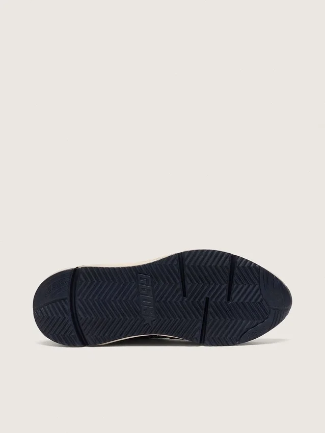 Damskor med Running Sole i silverglitter och duvgrå mocka