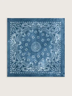 Denimblu Golden Collection-halsduk med paisleymönster