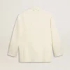 Enradig oversize-kavaj i vitt med sidenlook och broderier