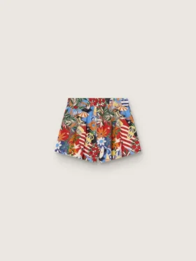 Flickor shorts med flerfärgat tryck