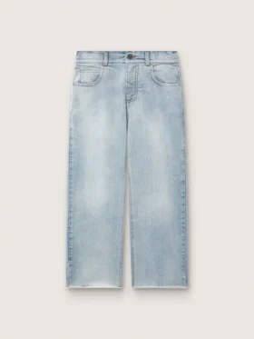 Golden-jeans för pojkar i ljusblå denim med broderad logotyp