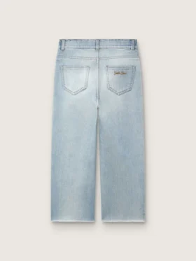 Golden-jeans för pojkar i ljusblå denim med broderad logotyp