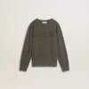 Grå barnsweatshirt med upphöjt logo