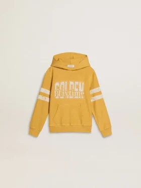Gul barnsweatshirt med vintage-tryck