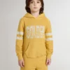 Gul barnsweatshirt med vintage-tryck