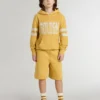 Gul barnsweatshirt med vintage-tryck