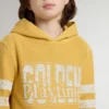 Gul barnsweatshirt med vintage-tryck