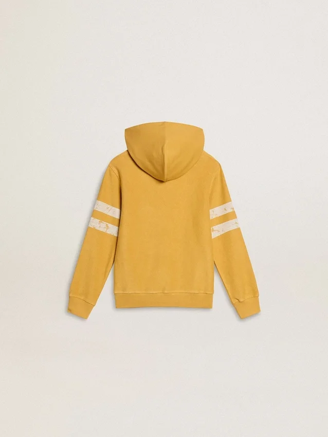Gul barnsweatshirt med vintage-tryck
