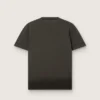 Herr-T-shirt i antracitfärgad bomullsjersey med perforerat hjärta
