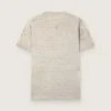 Herr-T-shirt i grå melerad jersey med vintage-tryck