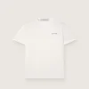 Herr-T-shirt i vintagevit bomullsjersey