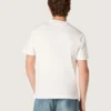 Herr-T-shirt i vintagevit bomullsjersey