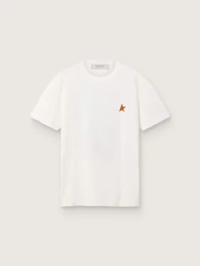 Herr-T-shirt med tryck på ryggen