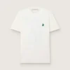 Herr-T-shirt med tryck på ryggen