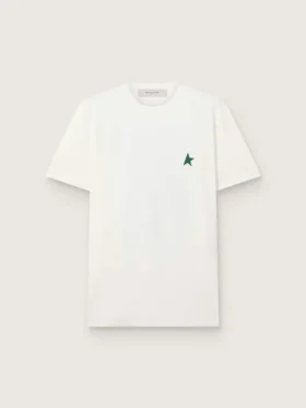 Herr-T-shirt med tryck på ryggen