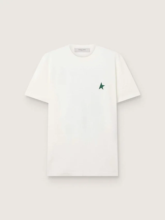 Herr-T-shirt med tryck på ryggen