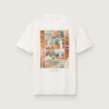 Herr-T-shirt med tryck på ryggen