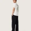 Herr-T-shirt med tryck på ryggen