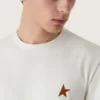 Herr-T-shirt med tryck på ryggen