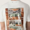 Herr-T-shirt med tryck på ryggen