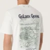 Herr-T-shirt med tryck på ryggen