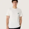 Herr-T-shirt med tryck på ryggen