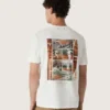 Herr-T-shirt med tryck på ryggen