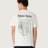 Herr-T-shirt med tryck på ryggen