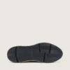 Herrskor med Running Sole i krämfärgat nylon och läder med grön läderstjärna