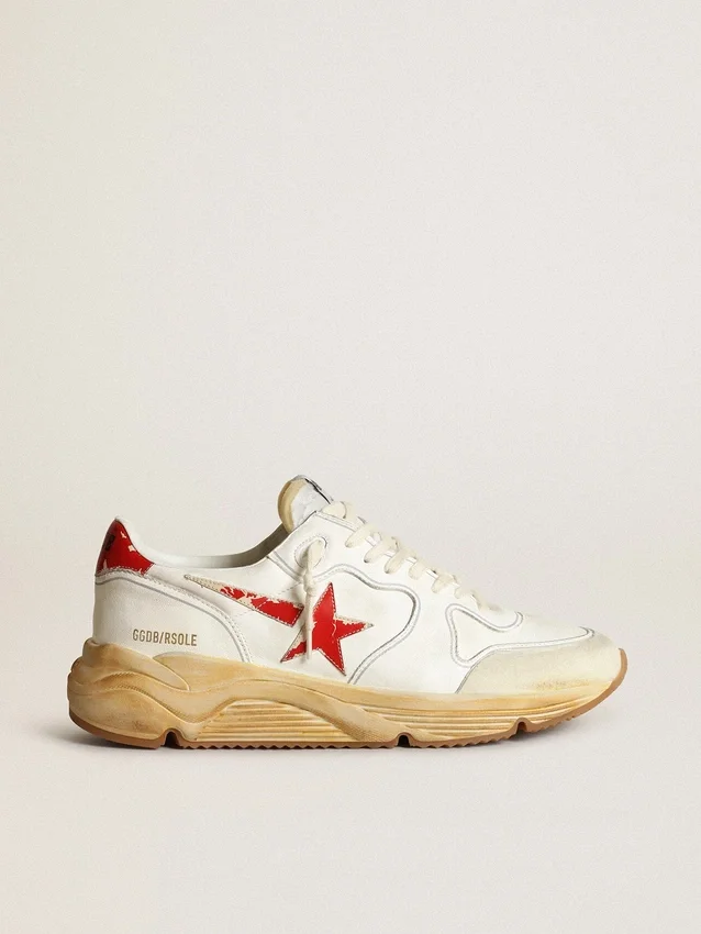 Herrskor med Running Sole, läderstjärna och hälflik med rött tryck