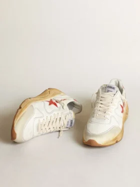 Herrskor med Running Sole, läderstjärna och hälflik med rött tryck