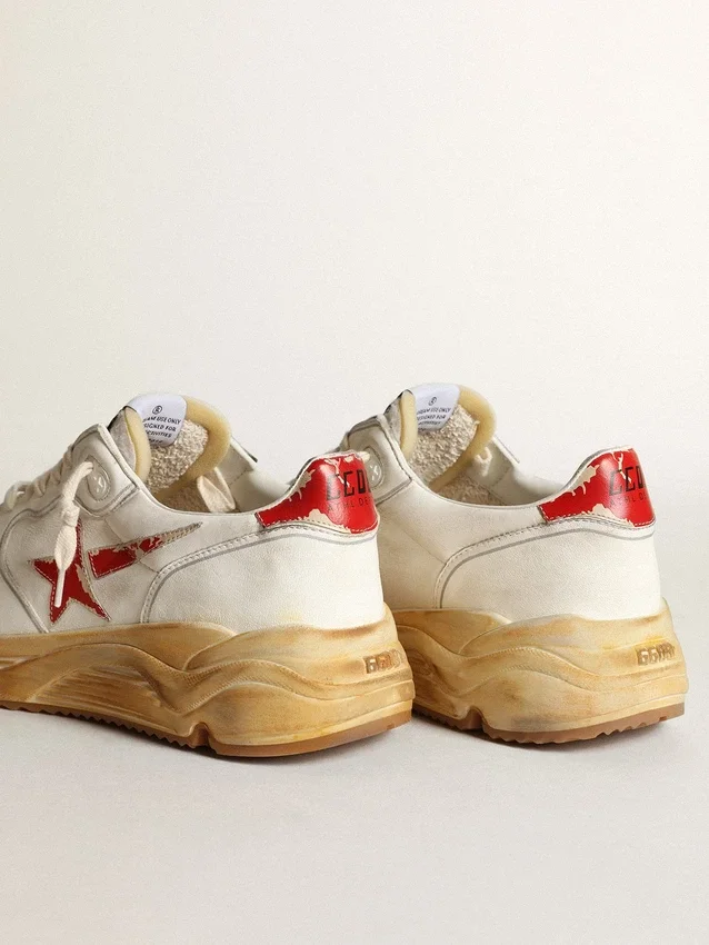 Herrskor med Running Sole, läderstjärna och hälflik med rött tryck