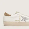 Hi Star för damer med silverglittrande stjärna och duvgrå nubuck-hälflik