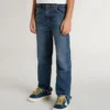 Jeans för pojkar med råa kanter och broderi