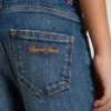 Jeans för pojkar med råa kanter och broderi
