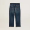 Jeans för pojkar med råa kanter och broderi