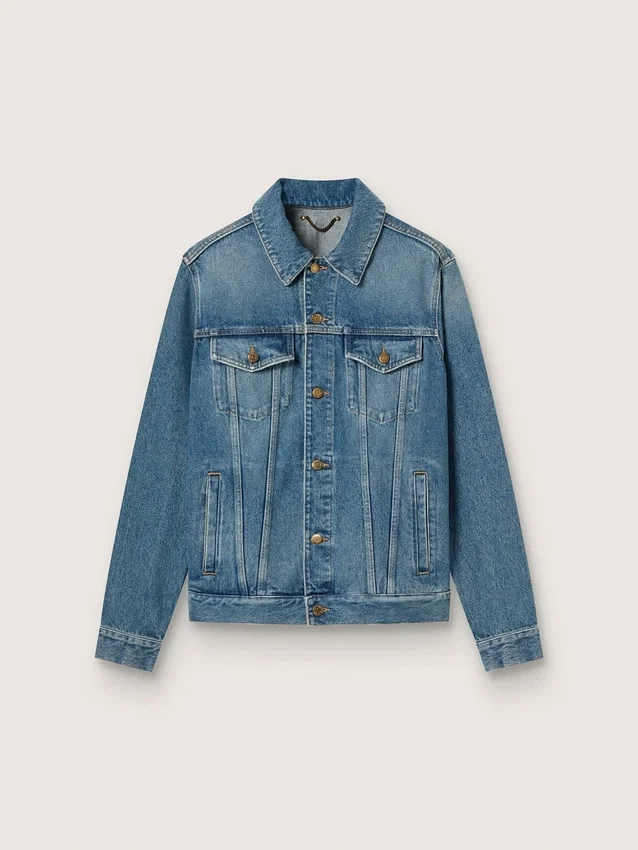 Jeansjacka för herr med medium tvätt